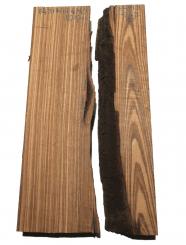 2x Zebrano Holz Epoxid Zebrawood drechseln 84x9-13cm x 47/49mm 