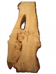Ulme Rüster gemasert Brett Maserholz 134x35-53cm x 22-23mm 