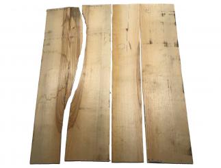 4x Eschen Brettchen Eschenholz DIY 90x14-23cm x 7-9mm 