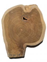 Teak wilde Baumscheibe Teakholz Massivholz 39x30cm x 49mm 