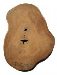 Teak wilde Baumscheibe Teakholz Massivholz 34x25cm 53mm 
