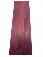 3x Amarant Riegel Holz Purpleheart Curly 105x11cm x 22mm 