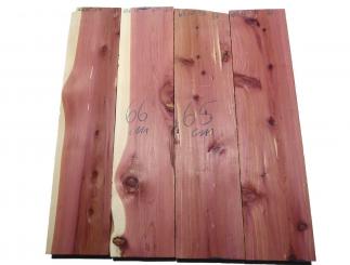 2x Aromatische Rotzeder Zeder Holz 65x15cm x 50mm 
