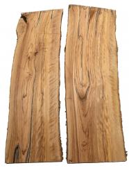2x Olivenholz Riegel Olivenbaum Holz Curly 93x28-31cm x 24mm 
