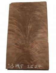 Nussbaum Holz Pyramide Maser geriegelt 53x19,5cm x 25-27mm 