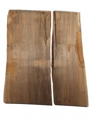 2x Walnussholz Brett Nussbaumholz 66x18-33cm x 36mm 