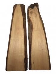 2x Walnussholz Brett Nussbaumholz 104x19-29cm x 31mm 