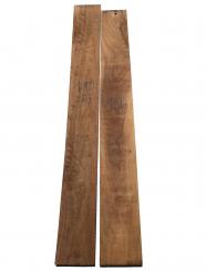 Nussbaum Riegel Holz Tonholz curly 106x12-13cm x 24mm 