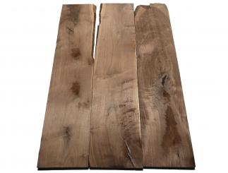 3x Nussbaumholz Walnussholz Brett 102x20-24cm x 24mm W9 