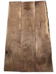 3x Nussbaumholz Walnussholz Brett 92x16-18cm x 24mm W8 