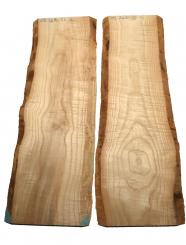 2x Eschenholz Brett Esche Holz Bohle 86x27-31cm x 22mm 