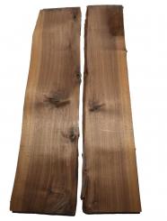 2x Nussbaumholz Walnussholz Nussholz 96x18-25cm x 44-46mm 