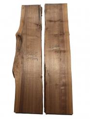 2x Nussbaumholz Walnussholz Nussholz 91x18-22cm x 40-46mm 