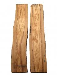 2x Olivenholz Brett Olivenbaum Holz 83x15-17cm x 25mm 