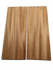 2x Zebrano Holz Brett Zebrawood rustikal 71x27-28cm x 22mm 