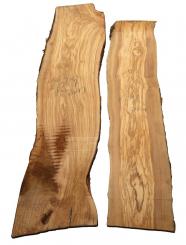 Olivenholz Brett Olivenbaum Baumscheibe 129x25-38cm x 27mm 