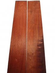 2x Padouk Holz Brett Paduk 105x19,5-20,5cm x 22mm f. Kleinteile 