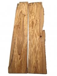 2x Olivenholz Brett Olivenbaum Holz 72x10-17cm x 27mm 