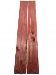 2x Aromatische Rotzeder Maser Holz gemasert 112x13,5cm x 24mm 