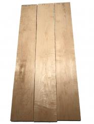 3x Ahornholz Riegel Ahorn Maple Holz 102x15,5cm x 23mm C2 Curly 