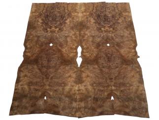 Nussbaum Wurzelholz Furnier Maser 2A 86x19-21cm 8 Blätter 