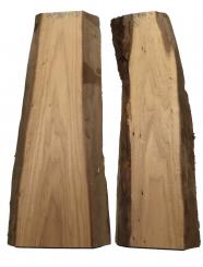 2x Walnussholz Nussbaumholz Nussholz 74x19-26cm x 31mm 