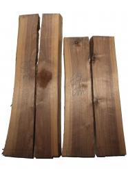 2x Nussbaumholz Walnussholz Nussholz 88x13-17cm x 43-44mm 