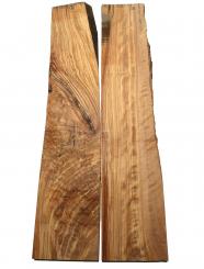 2x Olivenholz Brett Olivenbaum 84x15-17cm x 27mm 