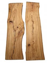 2x Olivenholz Brett Olivenbaum Epoxid Holz 80x19-24cm x 27mm 