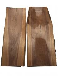 2x Nussbaumholz Walnussholz Bohle 104x35-44cm x 20-23mm 