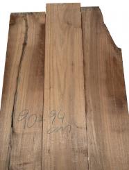 3x Nussbaumholz Walnussholz Brett 92x7-14,5cm x 24mm T1 