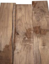 3x Nussbaumholz Walnussholz Brett 92x13-17cm x 22-24mm T2 