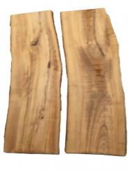 2x Olivenholz Brett Olivenbaum 75x26-29cm x 27mm 