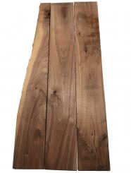 3x Nussbaumholz Walnussholz Brett 92x6-14cm x 24mm T6 