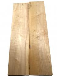 2x Riegelahorn Holz Ahorn Riegel geriegelt curly 79x19cm x 25mm 