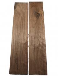 2x Nussbaum Riegel Holz Tonholz curly 67x14cm x 24mm 
