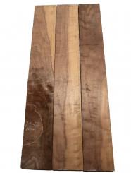 3x Nussbaum Riegel Holz Tonholz curly 82x12cm x 24mm 