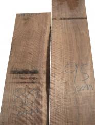 Nussbaum Riegel Holz Tonholz curly 80x17,5cm x 25mm 