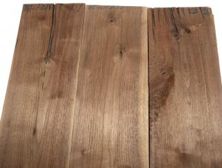 3x Nussbaumholz Walnussholz Bretter 75x20,5cm x 24-25mm 