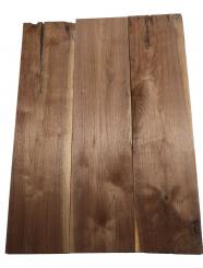 3x Nussbaumholz Walnussholz Bretter 76x18,5-19cm x 25mm 