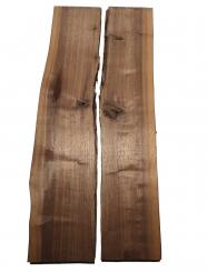 2x Nussbaumholz Walnussholz Nussholz 92x18-21cm x 40-43mm 