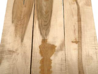 3x Ahornholz Riegel Ahorn Maple Holz 102x15cm x 23mm S3 Curly 