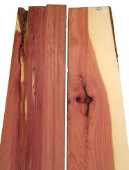 2x Aromatische Rotzeder Zeder Holz 126x16-18cm x 49mm 