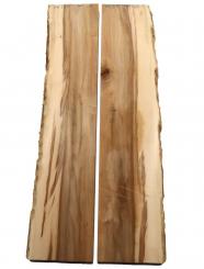 2x Satin Nussbaum Holz Amberbaum 76x17-18cm x 48mm 