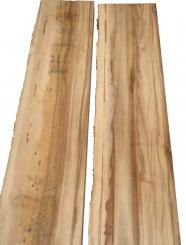 Satin Nussbaum Holz Amberbaum Bohle 128x19-20cm x 48mm 