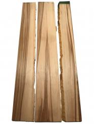 3x Satin Nussbaum Holz Amberbaum 92x10-16cm x 24mm 