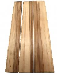3x Satin Nussbaum Holz Amberbaum 92x11-20cm x 24mm 