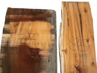 Eibe Holz Eibenholz Edelholz Brett 77x32-36cm x 43-44mm 