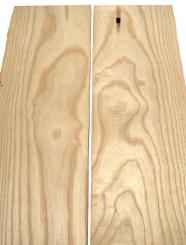 2x Eschenholz Brett Esche Holz Bohle 90x18-23cm x 22mm 
