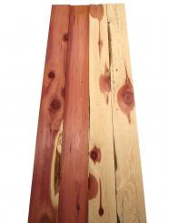 4x Aromatische Florida Zeder Holz 116x10,5-11,5cm x 24mm V1 